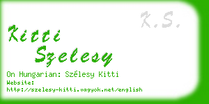 kitti szelesy business card